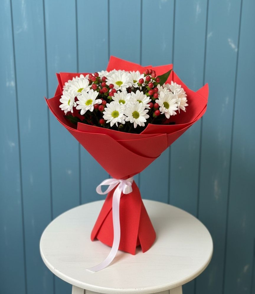 Букет цветов из: Хризантемы в Пестово