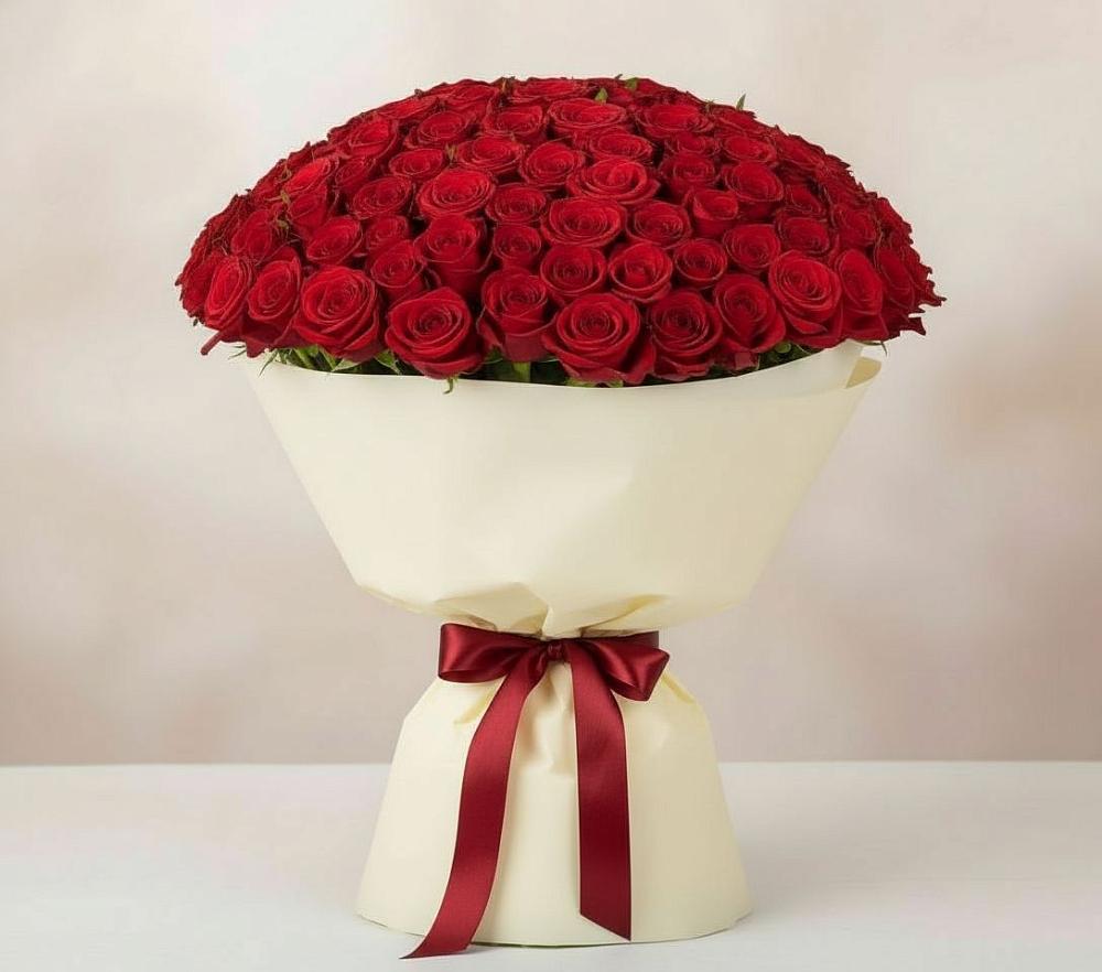 Букет 101 Красная роза Милано в Пестово