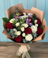 Букет цветов из:  Розы и Альстромерии в Пестово
