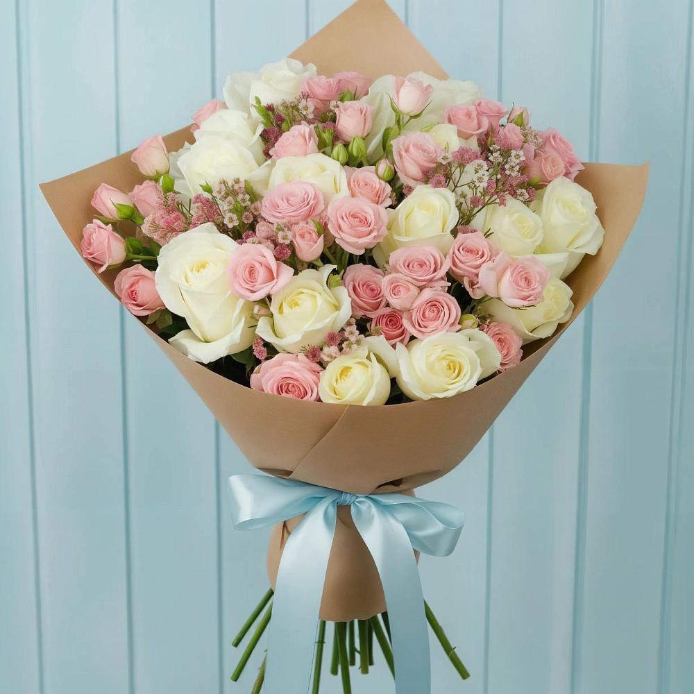 Букет цветов из: Розы в Пестово