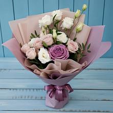 Букет цветов из:  Розы и Лизиантусы в Пестово
