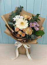 Букет цветов из:  Герберы и Хризантемы в Пестово