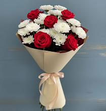Букет цветов из:  Розы и Хризантемы в Пестово
