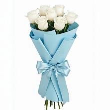 Букет 7 белых роз Проуд в Пестово