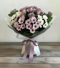 Букет цветов из:  Хризантемы и Розы в Пестово