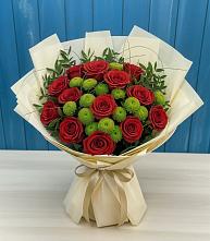 Букет цветов из:  Розы и Хризантемы в Пестово