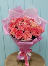 Букет 15 Розовых роз Равель в Пестово